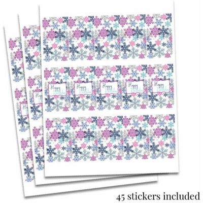 AmanadaCreation Winter Snowflake Mini Candybar Wrappers 45pcs. Image 3