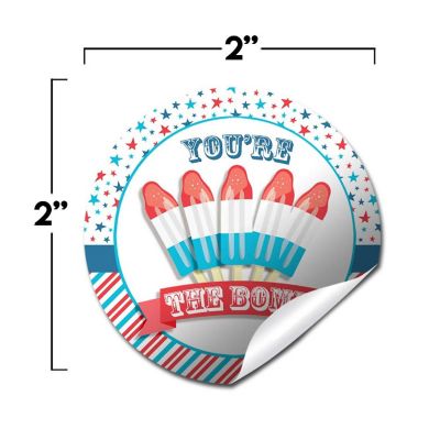 AmandaCreation 4th of July Popsicle Party Envelope Seals 40pc. Image 1