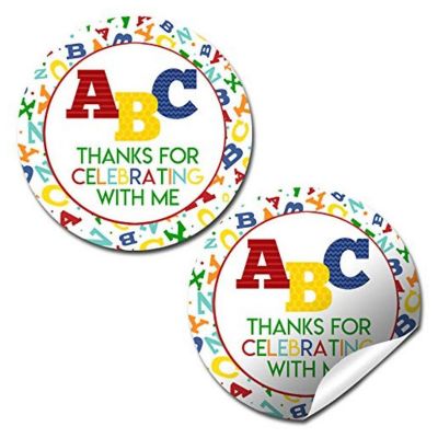 AmandaCreation ABC Alphabet Envelope Seals 40pc. Image 1