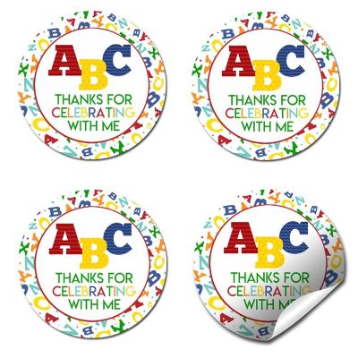 AmandaCreation ABC Alphabet Envelope Seals 40pc. Image 2