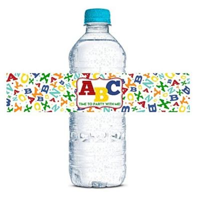 AmandaCreation ABC Alphabet Water Bottle Wrappers 20pc. Image 1