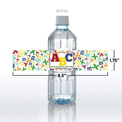 AmandaCreation ABC Alphabet Water Bottle Wrappers 20pc. Image 1
