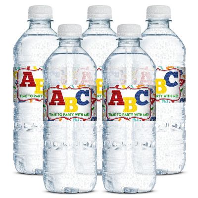 AmandaCreation ABC Alphabet Water Bottle Wrappers 20pc. Image 3