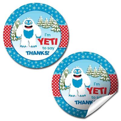 AmandaCreation Abominable Snowman Envelope Seals 40pc. Image 1