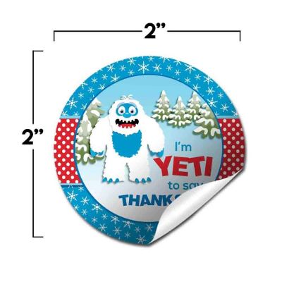 AmandaCreation Abominable Snowman Envelope Seals 40pc. Image 1