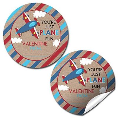AmandaCreation Airplane Valentine Envelope Seals 40pc. Image 1