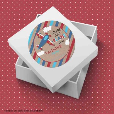 AmandaCreation Airplane Valentine Envelope Seals 40pc. Image 1