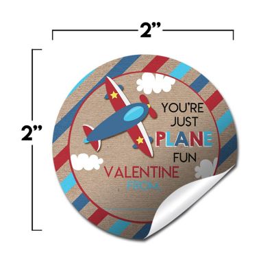 AmandaCreation Airplane Valentine Envelope Seals 40pc. Image 3