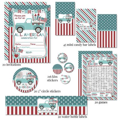 AmandaCreation All American Celebration Party Bundle 381pc. Image 2