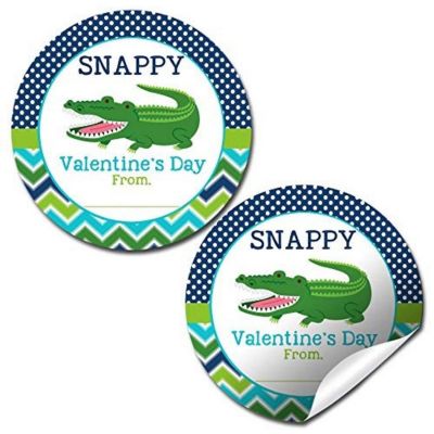 AmandaCreation Alligator Blue Valentine Envelope Seals 40pc. Image 1