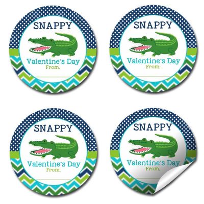AmandaCreation Alligator Blue Valentine Envelope Seals 40pc. Image 1