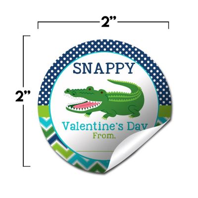 AmandaCreation Alligator Blue Valentine Envelope Seals 40pc. Image 2