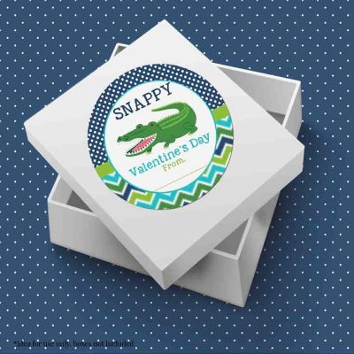 AmandaCreation Alligator Blue Valentine Envelope Seals 40pc. Image 3