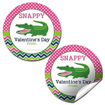 AmandaCreation Alligator Pink Valentine Envelope Seals 40pc. Image 1