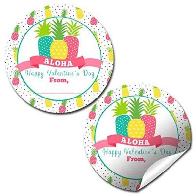 AmandaCreation Aloha Pineapple Envelope Seals 40pc. Image 1