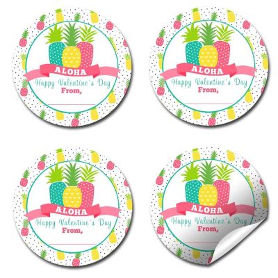 AmandaCreation Aloha Pineapple Envelope Seals 40pc. Image 2