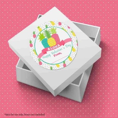AmandaCreation Aloha Pineapple Envelope Seals 40pc. Image 3
