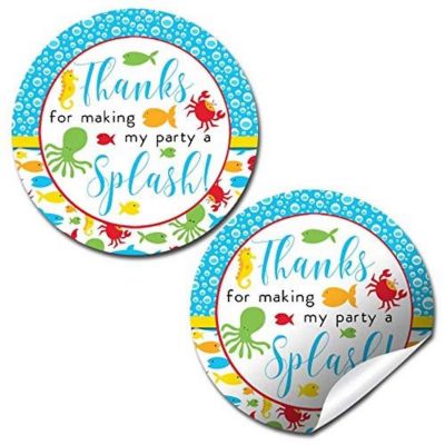 AmandaCreation Aquatic Under The Sea Envelope Seals 40pc. Image 1