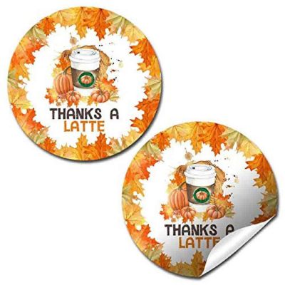 AmandaCreation Autumn Pumpkin Spice Envelope Seals 40pc. Image 1