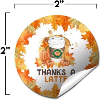 AmandaCreation Autumn Pumpkin Spice Envelope Seals 40pc. Image 1