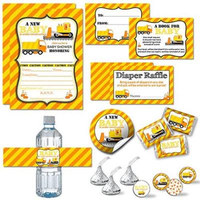 AmandaCreation Baby Under Construction Party Bundle 381pc. Image 1