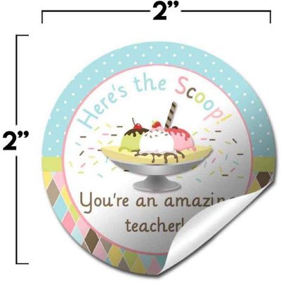AmandaCreation Banana Split Appreciation Envelope Seals 40pc. Image 1