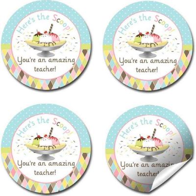 AmandaCreation Banana Split Appreciation Envelope Seals 40pc. Image 3