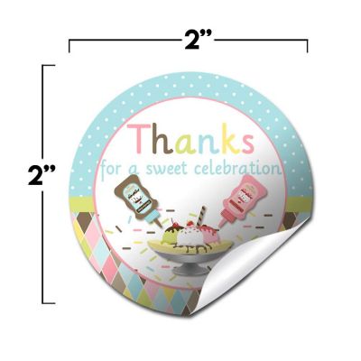 AmandaCreation Banana Split Envelope Seals 40pc. Image 1