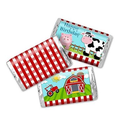 AmandaCreation Barnyard Bash Mini Candybar Wrappers 45pcs Image 1