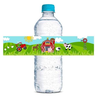 AmandaCreation Barnyard Bash Water Bottle Wrappers 20pcs. Image 1