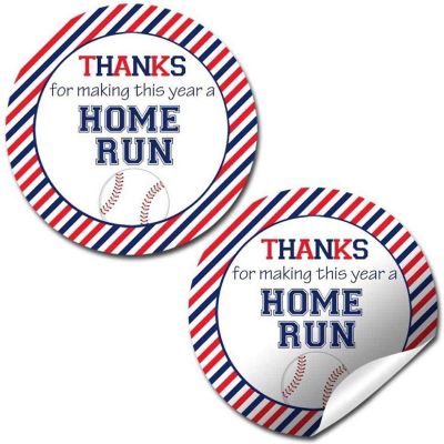 AmandaCreation Baseball Appreciation Envelope Seals 40pc. Image 1
