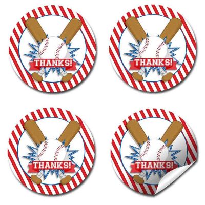 AmandaCreation Baseball Envelope Seals 40pc. Image 1