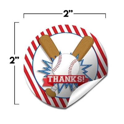 AmandaCreation Baseball Envelope Seals 40pc. Image 2