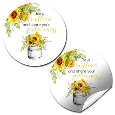 AmandaCreation Be A Sunflower Envelope Seals 40pc. Image 1