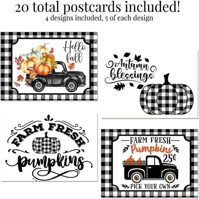 AmandaCreation Black &amp; White Pickup Postcards 20pc. Image 1
