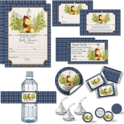 AmandaCreation Blue Adventure Awaits Moose Party Bundle 381pc. Image 1