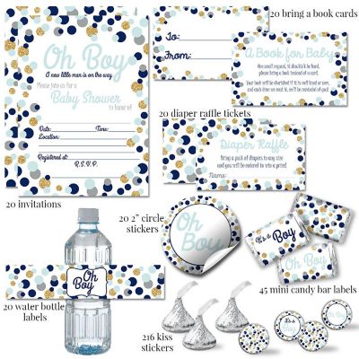 AmandaCreation Blue and Gold Party Bundle 381pc. Image 2