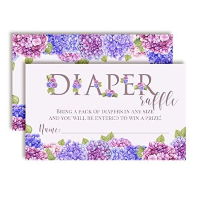 AmandaCreation Blue &amp; Purple Hydrangea Diaper Raffle 20pcs. Image 1