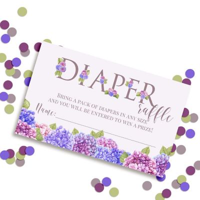 AmandaCreation Blue &amp; Purple Hydrangea Diaper Raffle 20pcs. Image 3