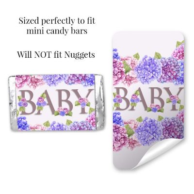 AmandaCreation Blue &amp; Purple Hydrangea Mini Candybar Wrappers 45pcs Image 2