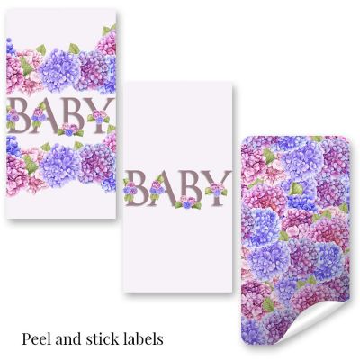 AmandaCreation Blue &amp; Purple Hydrangea Mini Candybar Wrappers 45pcs Image 3