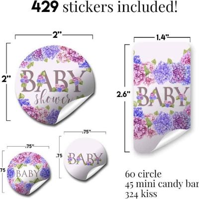 AmandaCreation Blue &amp; Purple Hydrangea Sticker Bundle 429pc. Image 1