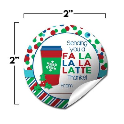 AmandaCreation Blue &amp; Red Latte Gift Tag 40pc. Image 1