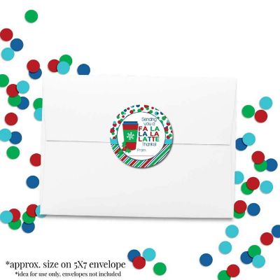 AmandaCreation Blue &amp; Red Latte Gift Tag 40pc. Image 3