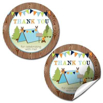 AmandaCreation Blue Camping Envelope Seals 40pc. Image 1