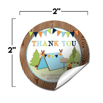 AmandaCreation Blue Camping Envelope Seals 40pc. Image 1