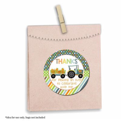 AmandaCreation Blue Fall Tractor Stickers 40pcs. Image 1