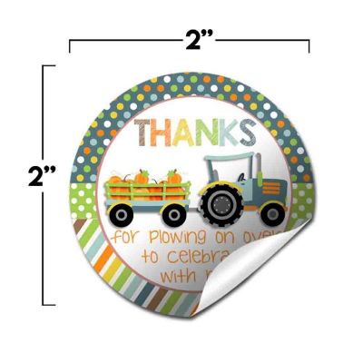 AmandaCreation Blue Fall Tractor Stickers 40pcs. Image 2