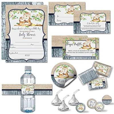 AmandaCreation Blue Guess Whooo Owl Party Bundle 381pc. Image 1