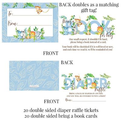 AmandaCreation Blue Jungle Animals Party Bundle 381pc. Image 2